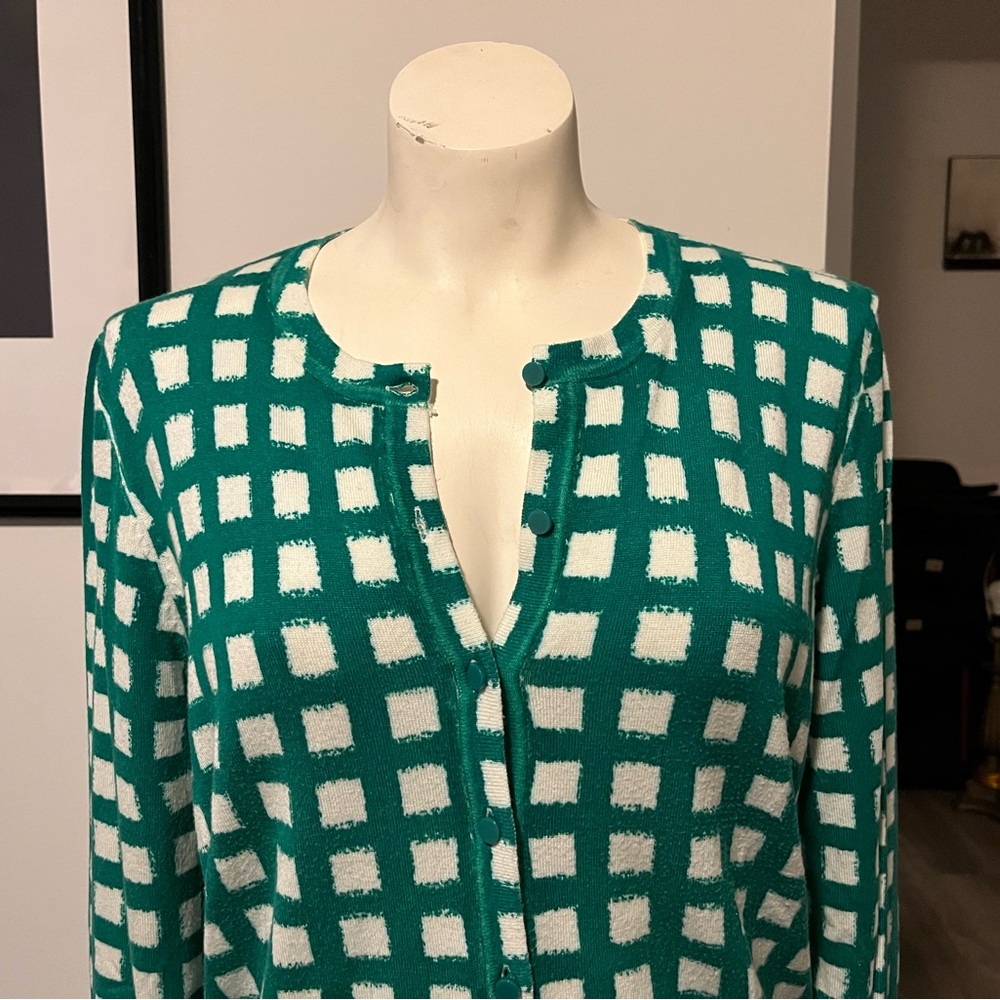 White and Green Cardigan